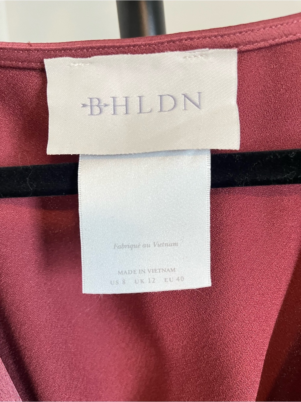 BHLDN Dark Rose Amelia V-Neck Dress - Picture 11 of 15